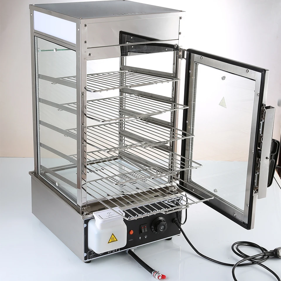 EH500L Electric Hot Food Warmer Display Case Food Steamer Bun Wamer Machine Commercial 5 layers 3