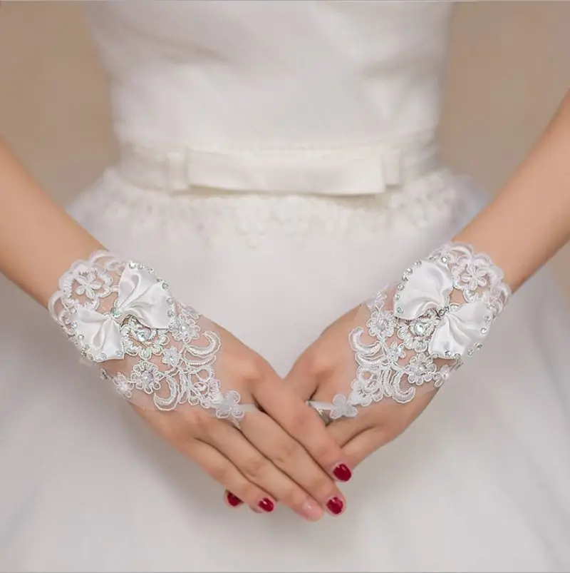 Pizzo Chantilly Guanti Pizzo Sposa Guanti Da Sposa