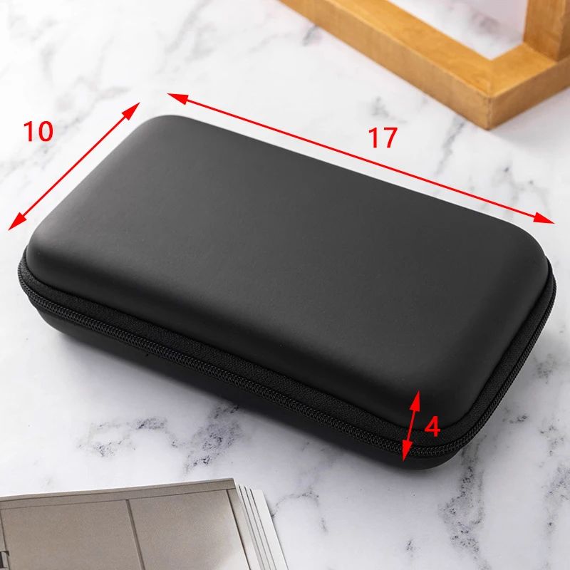 Compact Hard Shell Digital Gadgets Organizer - Premium Leather Storage Case for Earphones, Chargers, and Accessories