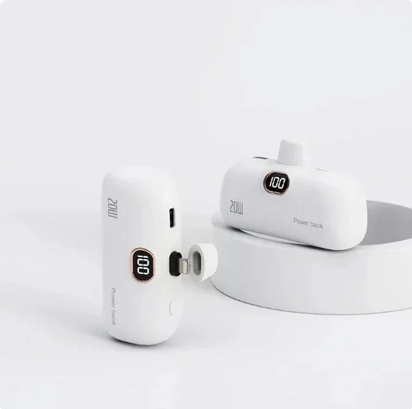 

Компактный внешний аккумулятор на 5000 мАч для IPhone, зарядное устройство на 5000 мАч с высокой емкостью, мини-капсульный внешний аккумулятор с цифровым дисплеем, быстрая зарядка 20 Вт