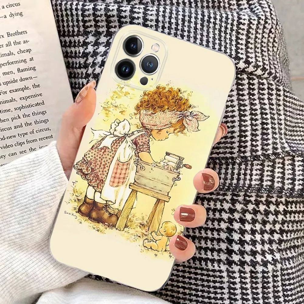 Sarah Kay Girl Cute Phone Case with Clear Back Cover