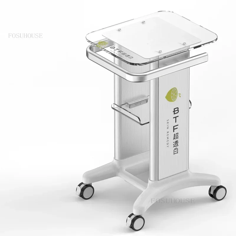 Aluminum Trolleys Beauty Salon Instrument Tool Trolley Cart Acrylic Base Dental Clinic B Ultrasound Customization Medical Cart e