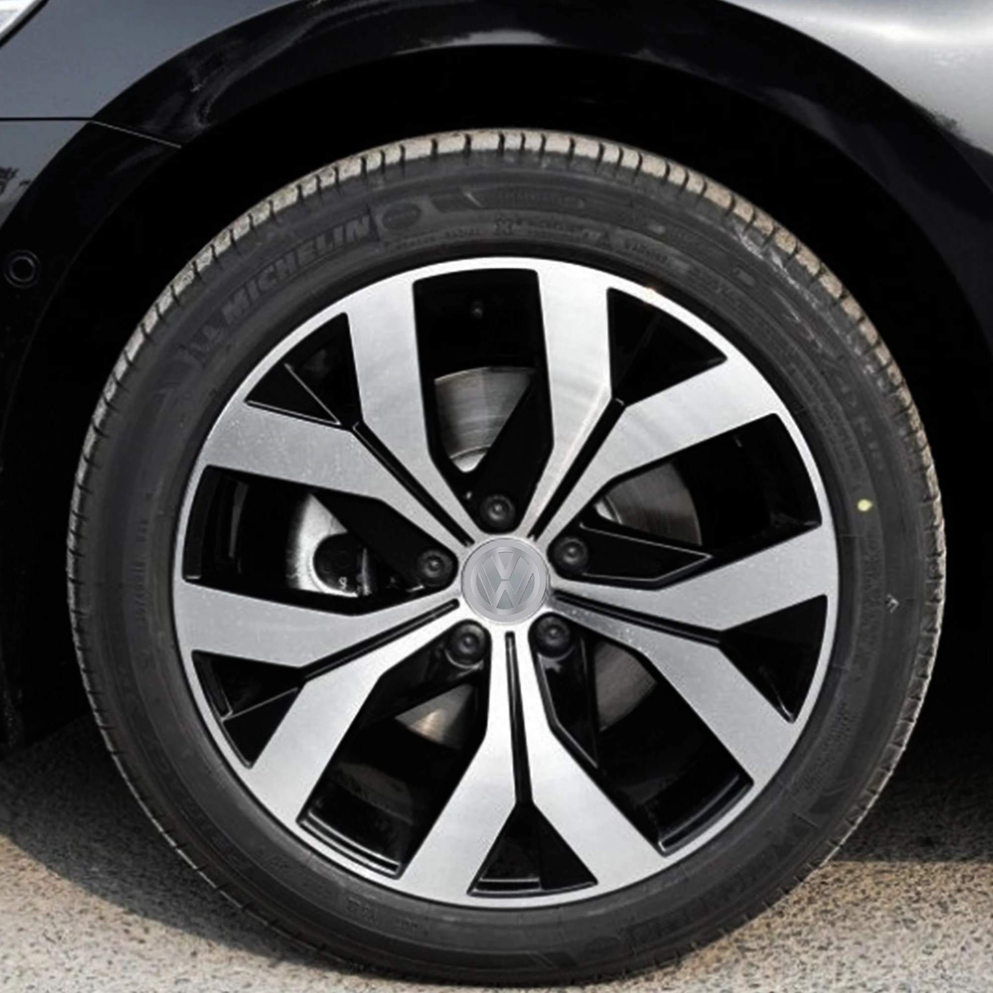 4Pcs Car Wheel Center Hub Cap Badge Emblem Decal Wheel Sticker For Volkswagen VW Polo GTI Bora Rline Jetta Golf 7 8 Tiguan Tharu