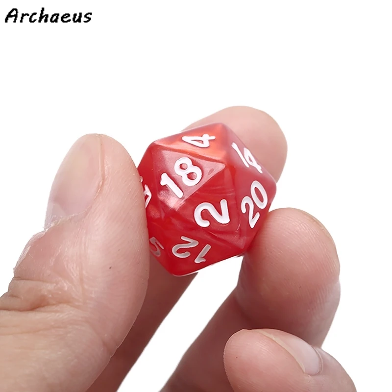 Durable Pearlized D20 Dice Acrylic 20 Sided Dice For Board Game 1PC