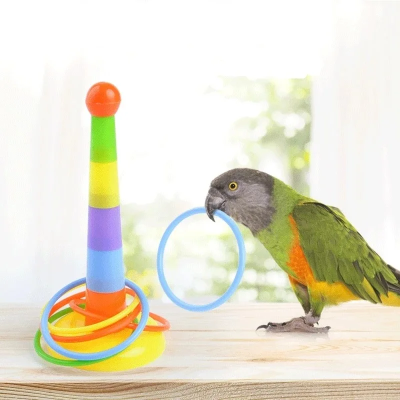 Bird Toy Bird Training Toy Supplies Basketball Stand Lovebird Shopping Cart Bird Toy Shoes Canary Skateboard Parrot Accessories