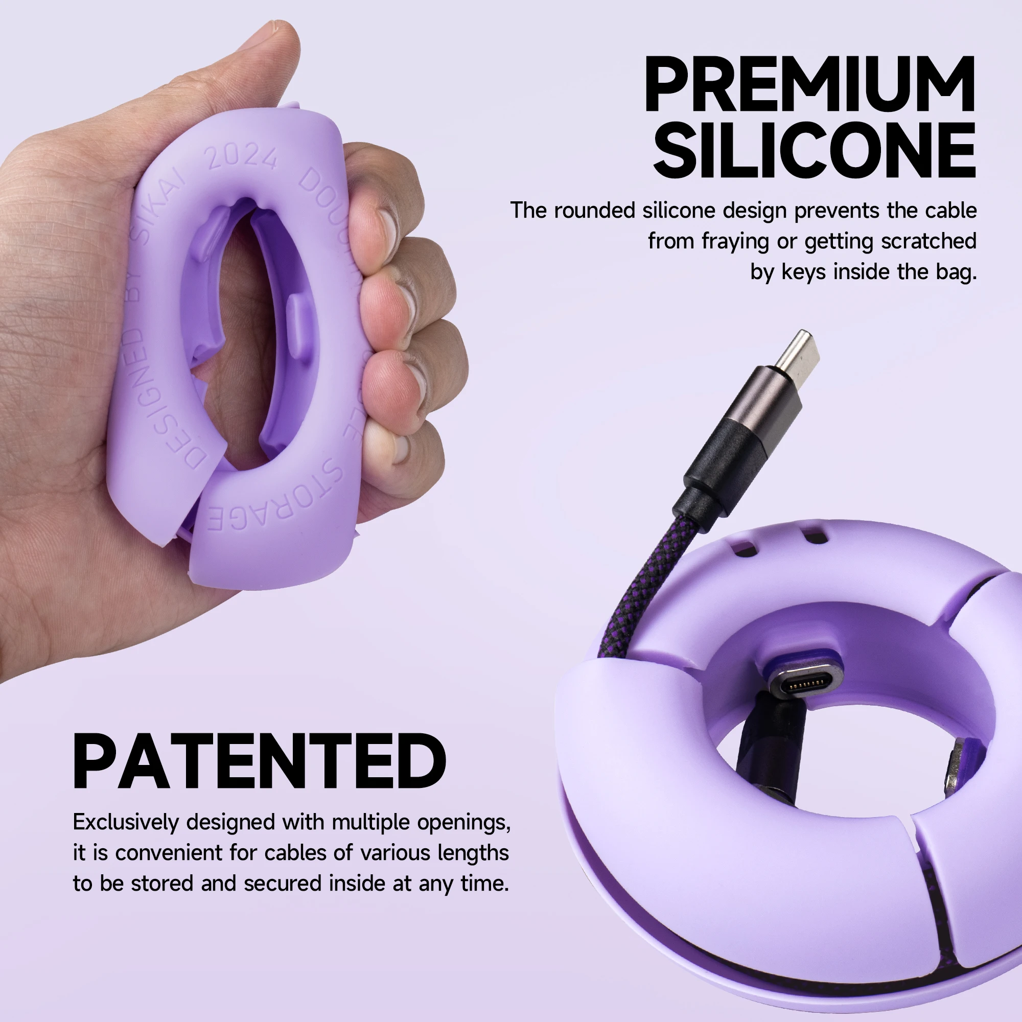 Donut Cable Organizer Earphone Holder Cable Winder Magnetic Cables Storage Box Micro USB Type C Plugs Connector Tips Container