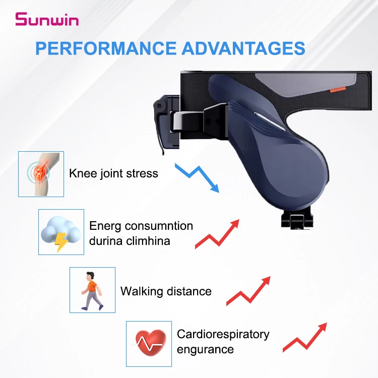 Sunwin Walker per esoscheletro robotico e ginocchio per passeggiate assistite, riabilitazione dei arti inferiori, dispositivo di aiuto per l'allenamento leggero - immagine 3