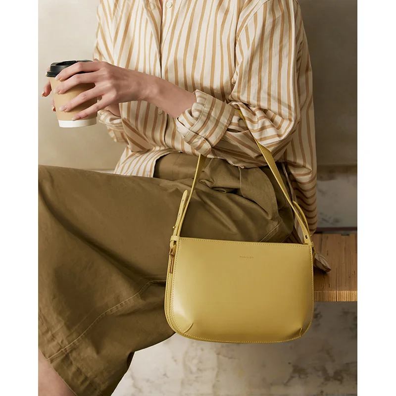 Newest Genuine Leather Women's Underarm Bags Fashion Versatile Small Handbags High Quality Ladies Shoulder Crossbody Bags