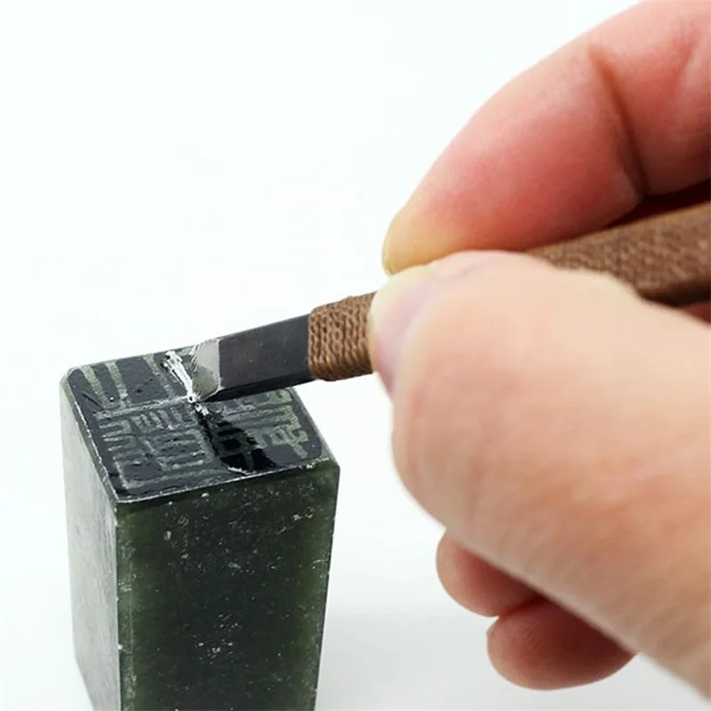 10Pcs High-carbon Steel Stone Carving Knife Seal Engraving Knife Sculpture Stone Chisel Wood Carving Tools Set