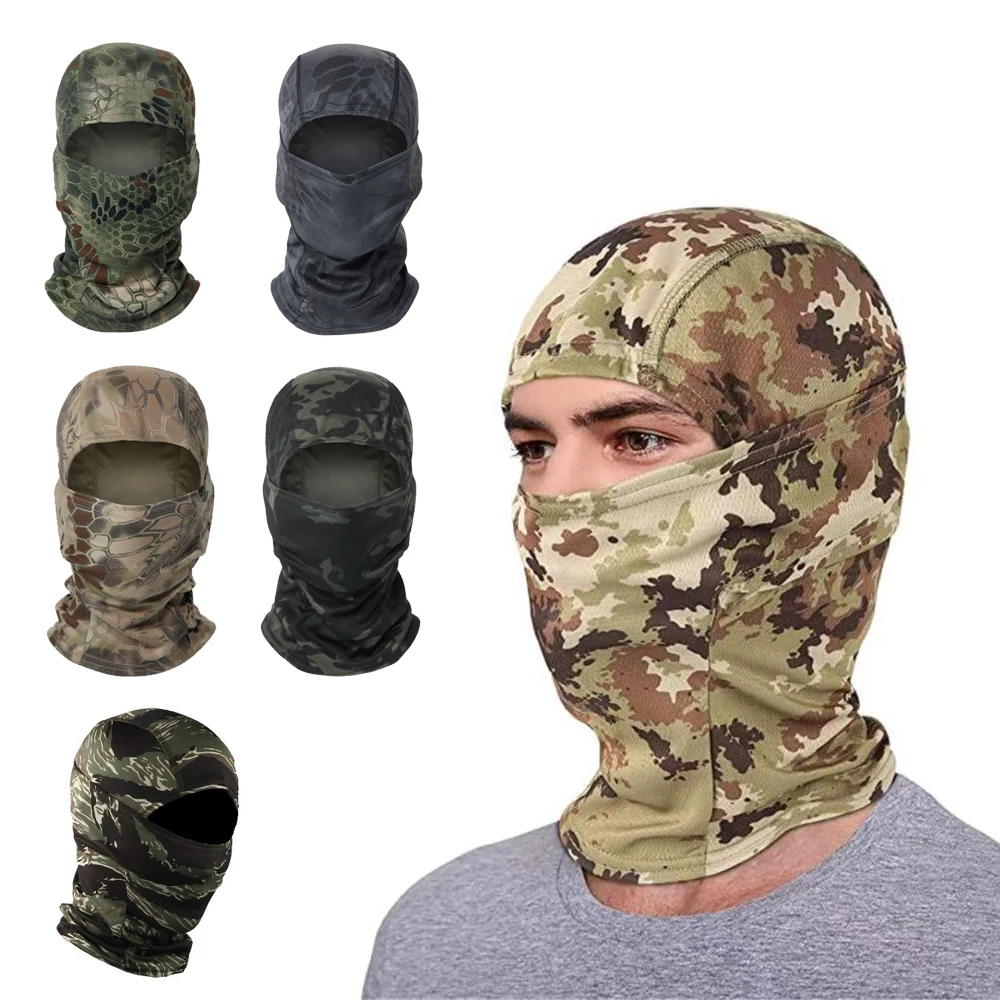 

Camouflage Head Hood Balaclava Outdoor Motorcycle Cycling Fishing Hunting Full Face Protection Tactical Breathable Head Cover