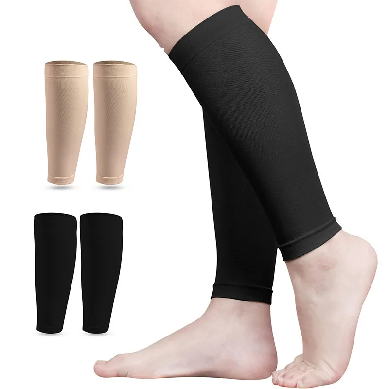 1 Pair Compression Calf Support Breathable Elastic Sports Calf Leg Brace Sleeves For Football Cycling Jogging Running Men Women