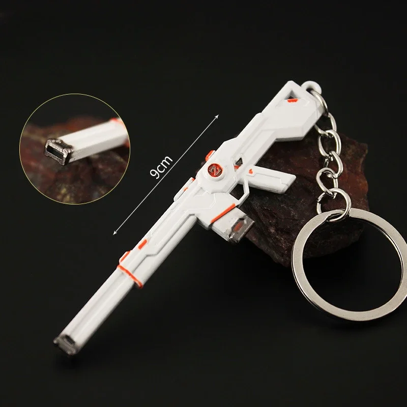 Valorant Weapon Phantom SPECTRUM Keychain 9cm Game Peripheral Mini Metal Gun Model Keychain Precision Work Gifts Toys for Boys Game Keychains