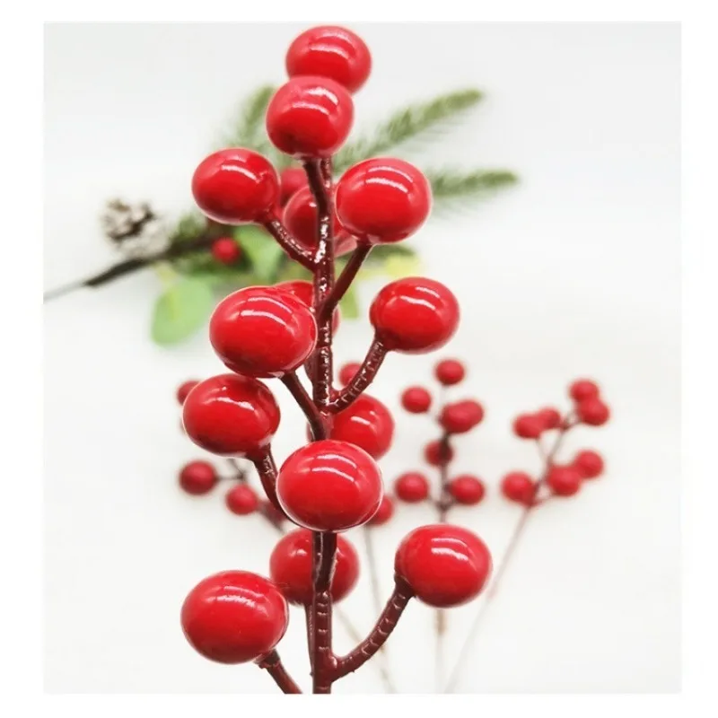 

Simulation red fruit fortune fruit 12 head red berries Christmas decoration home decoration housewarming new home furnishings