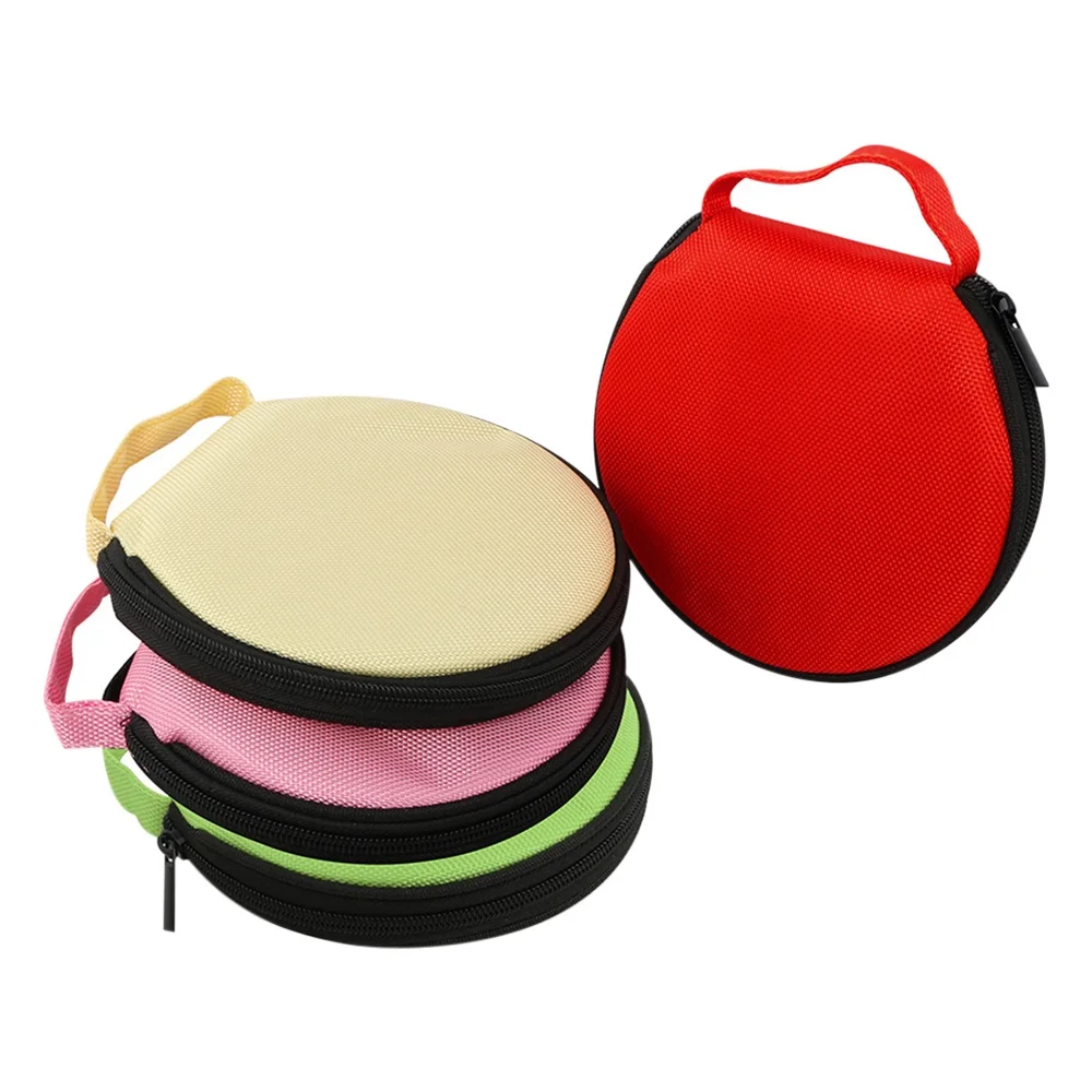 Portable CD DVD Case 20 Capacity Oxford Cloth CD Storage Bag Round Holder With Zipper For Home Car Box Bag