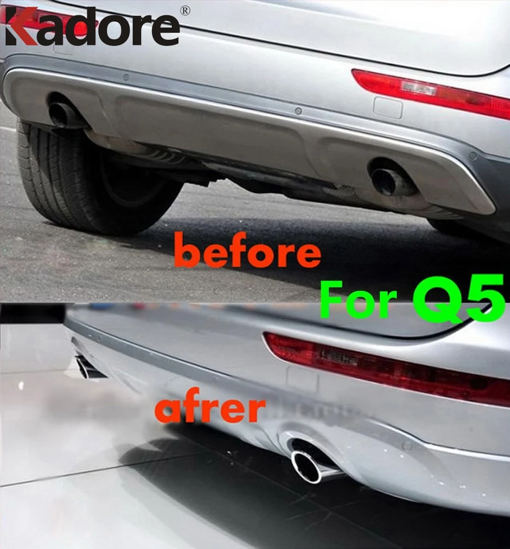 For Audi Q5 2010 2011 2012 Stainless Steel Exhaust Muffler Trim End