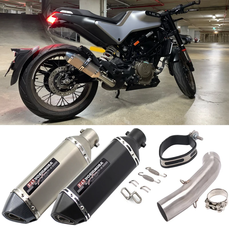Scarico Yoshimura Marmitta Modificata Escape Moto Mid Link Pipe Slip-On Per Husqvarna 401 Vitpilen 401 Svartpilen 125 250 2020-21