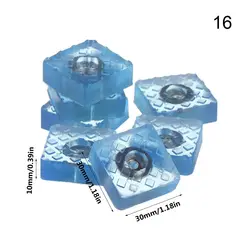 Set of 10 Non - Slip Clear Furniture Leg Pads - Soft Anti - Skid Floor Protectors with Noise Reduction (-16)