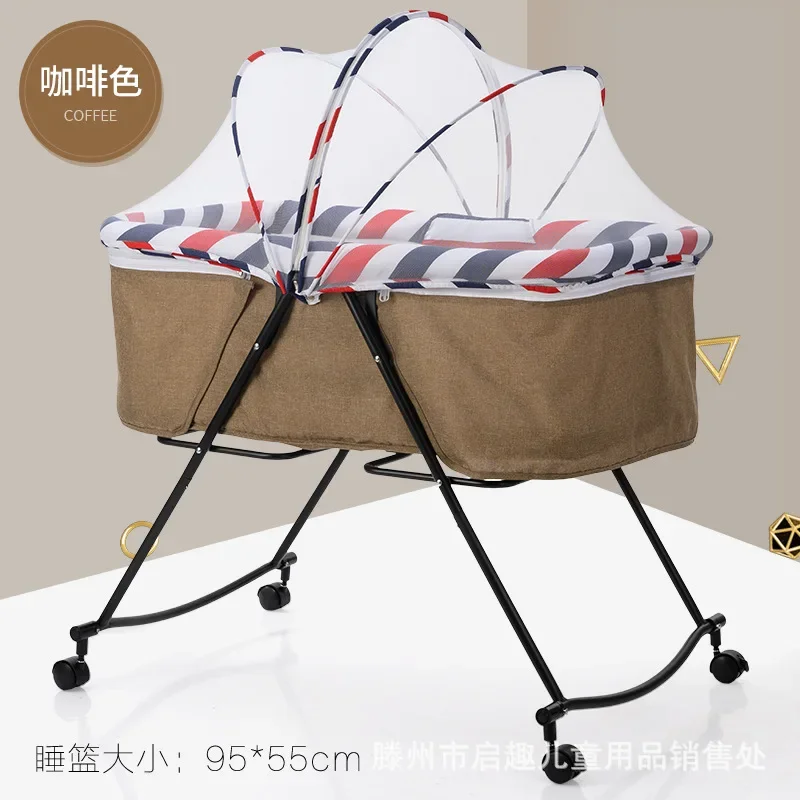 Дитяче ліжечко Пересувне ліжечко Портативна колиска Ліжко Складне та багатофункціональне Велике ліжко для новонароджених