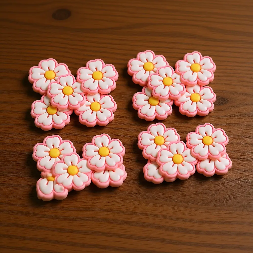 30Pcs 귀여운 연필 참 꽃 펜 클립 장식 PVC 연필 토퍼 홀더 교실 학교 상품 크리스마스 파티 문구