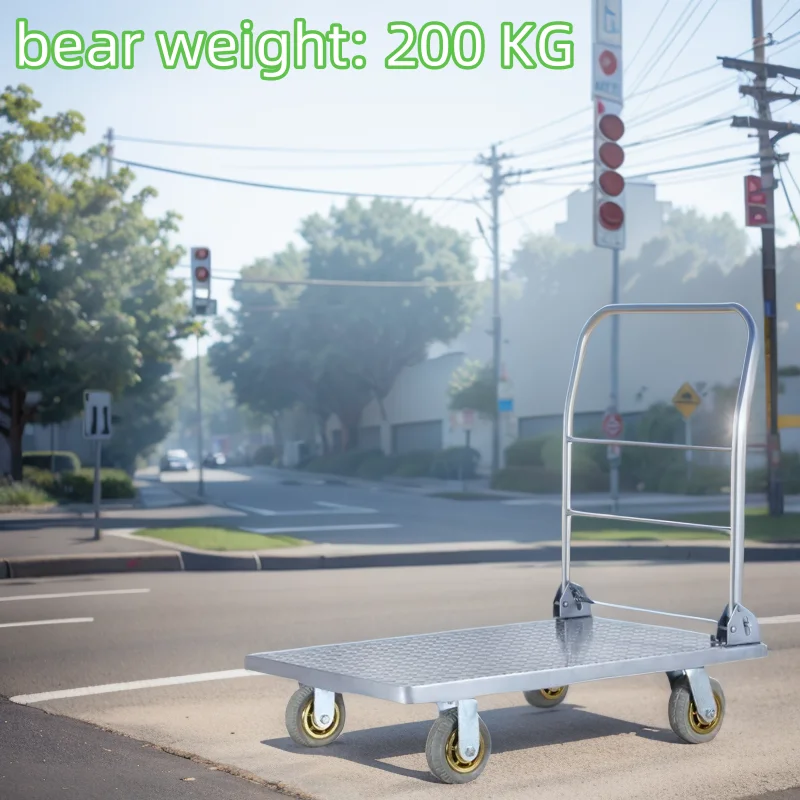 

Стальная пластина ручная тележка Тихая обработка маленькая тележка буксировочная тележка небольшая тележка тянущаяся грузовик логистика склад грузовик с платформой