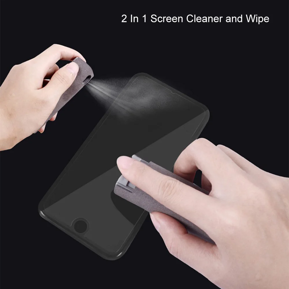 phone clean screens spray Computer Screen Cleaner Spray Dust Removal Microfiber Cloth Cleaning Artifact Without Cleaning Liquid