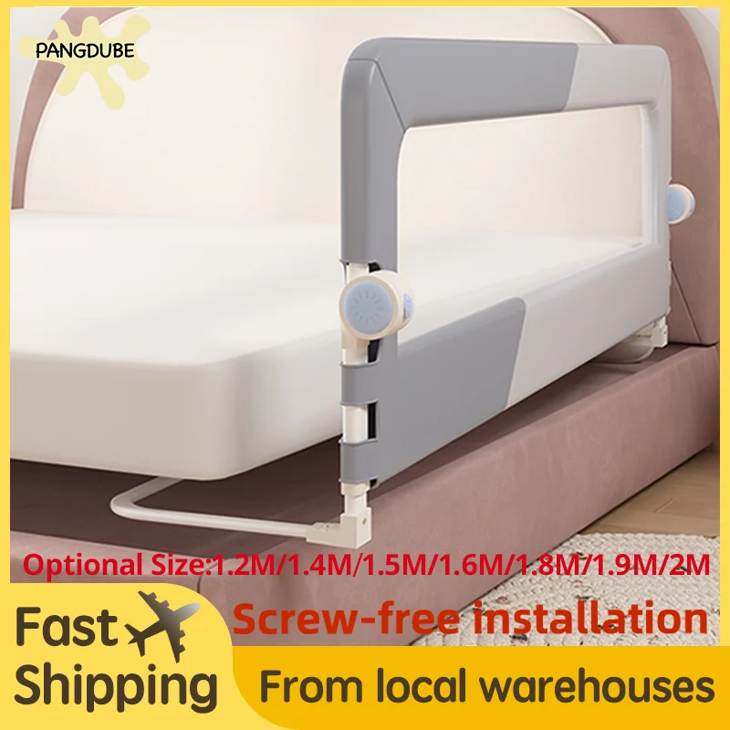 PANGDUBE 1pc garde de Rail de lit de bébé Installation sans vis barrière de sécurité clôture de protection pour tout-petits Rail latéral Anti-chute pour lit d'enfant