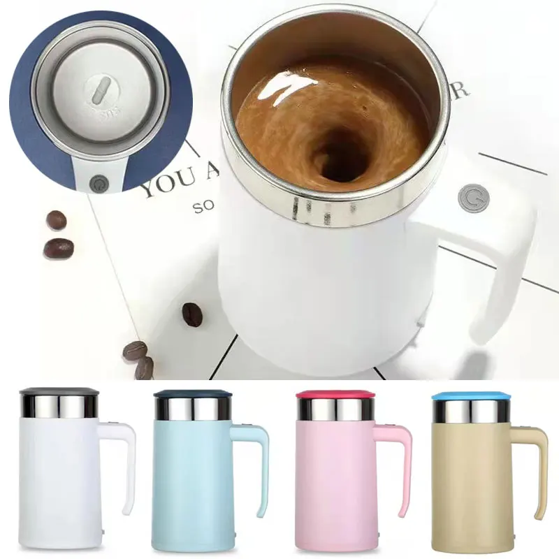 Taza magnética automática de agitación automática recargable por USB,  mezclador de leche y café inteligente de acero inoxidable 304 creativo,  batidora de regalo - AliExpress