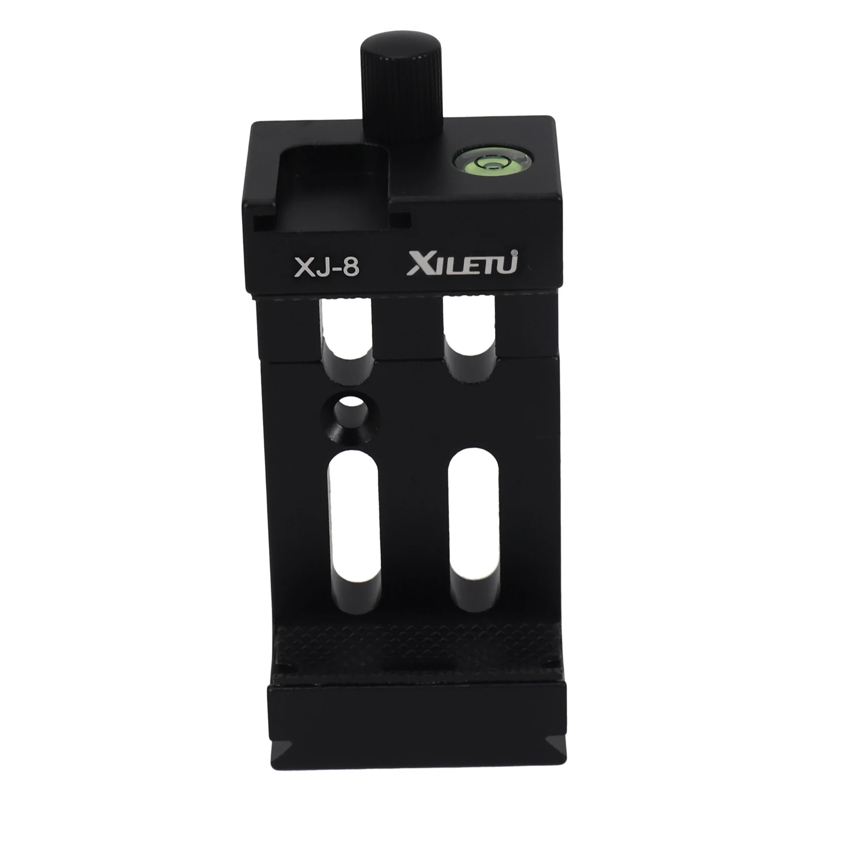 XILETU XJ-8 삼각대 헤드 브래킷, 휴대폰 거치대 클립, 스피릿 레벨 및 콜드 슈 마운트, 전화 손전등, 마이크로폰용