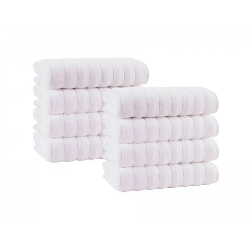 

Cotton Bath Towel Set - White, 8pc Hand Towel, Soft, Absorbent
