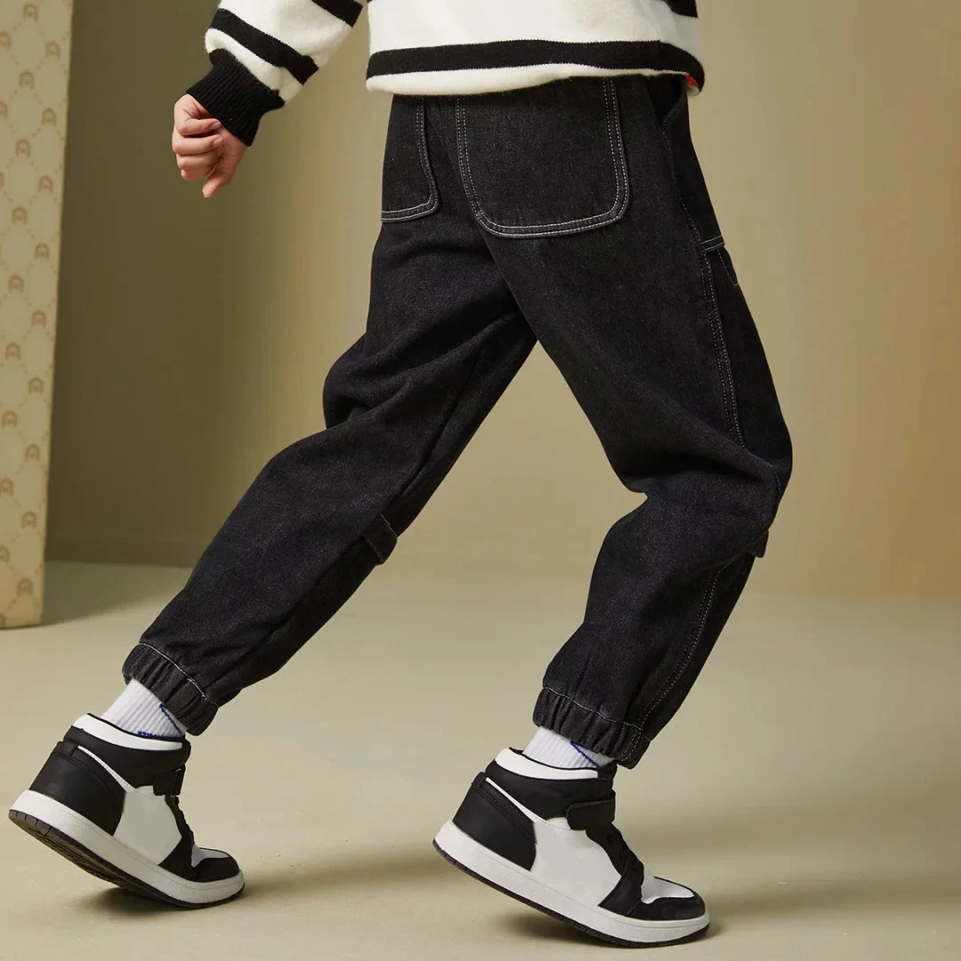 Autumn Boy's Jeans Clothes Kids Cowboy Pants Children Casual Denim Clothing Bottoms Trousers Baby Boy Casual Soft Jean kids pants boys jeans