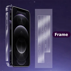 Comprehensive 4 - in - 1 Clear Hydrogel Screen Protection Film - Front, Back, Frame & Lens Coverage - iPhone 12 Pro (Frame)