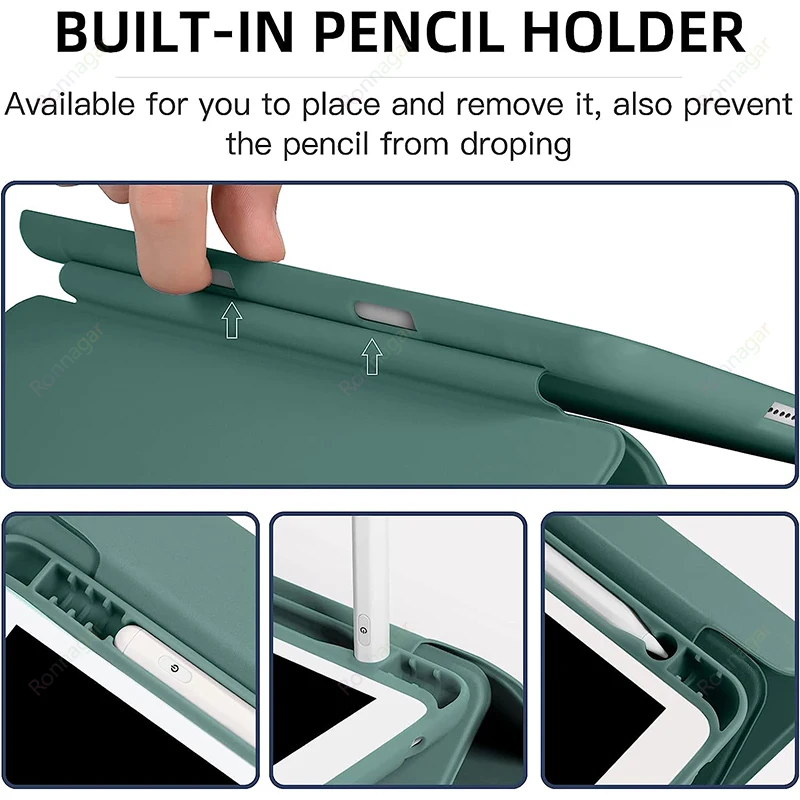 Capa com Suporte para Lápis para Ipad Capa para Tablet 10.2 em 2023 2023 2023 2023 ° ° ° Air3 Pro 10.5 9.7 2023 2023 - Imagem 5