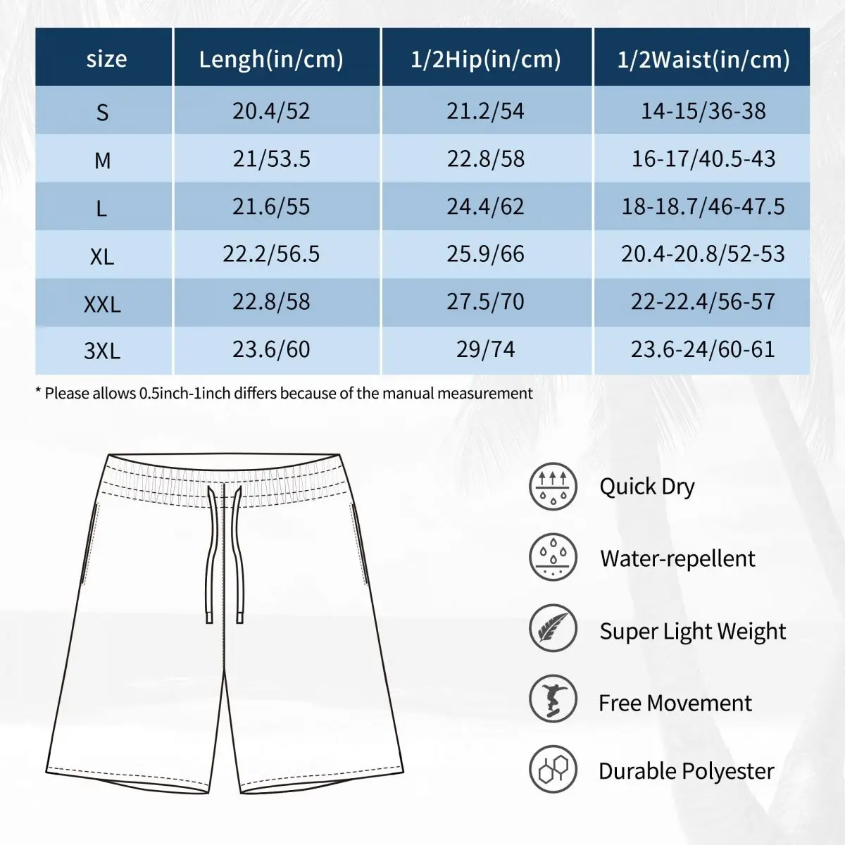 Heavy Metal Men's Beach Shorts Fitness Quick-drying Swimsuit Funny Street Fun 3D Shorts 6
