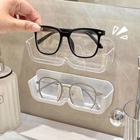Clear Eyeglasses Sunglasses Storage Rack Glass Display Cabinet Room Decoration Wall Mounted Perforated Free Glasses Storage Box 1