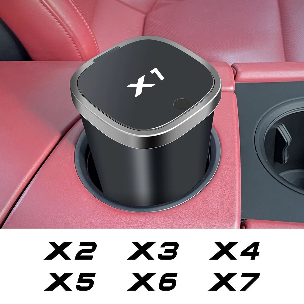 Car Trash Bin Garbage Container Storage Box Auto Accessories For BMW X5 E70 E53 X1 E84 F48 X3 F25 E83 X2 X6 E71 E30 X7 X4 Xdrive
