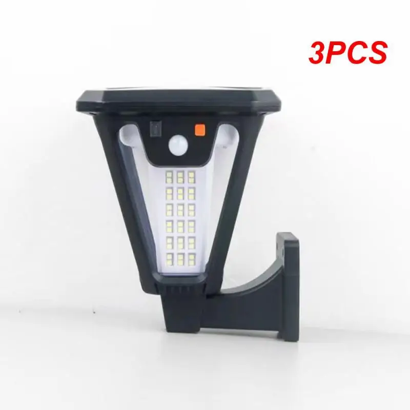 

3PCS LED Solar Lantern Outdoor Solar Wall Lights 2 Color 360° Angle Illumination Solar Moiton sensor LawnLights with USB