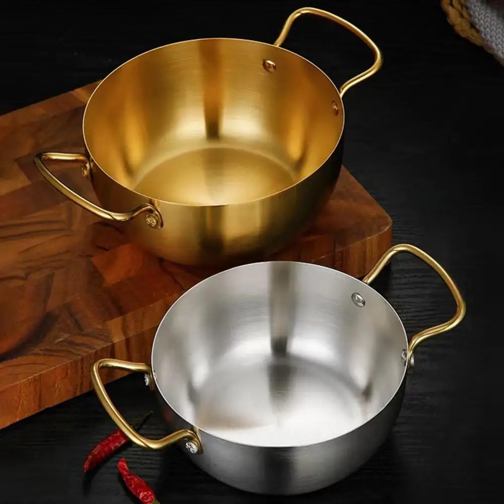 Instant Noodle Pot Practical Home Picnic Cooking Paella Pan Food Grade Stainless Steel Stockpot