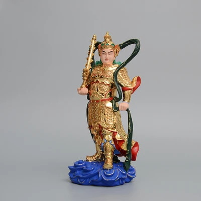 

Высотой 10 дюймов, статуя Weituo Dharma protector Bodhisattva, смола, цветная живопись, защита Weituo Dharma, украшение ручной работы