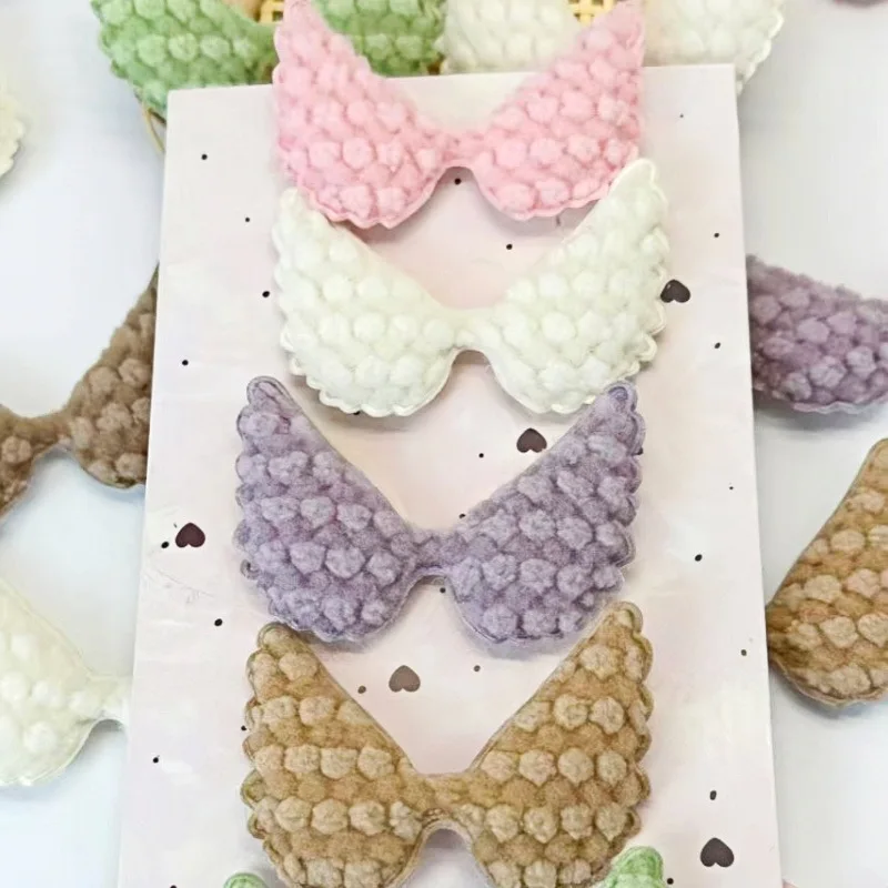 30 Stücke 6,5*4,5 CM Plüsch Engel Flügel DIY Handgemachte Haarspange Zubehör Und Tuch Dekorative Zubehör – Detail 5