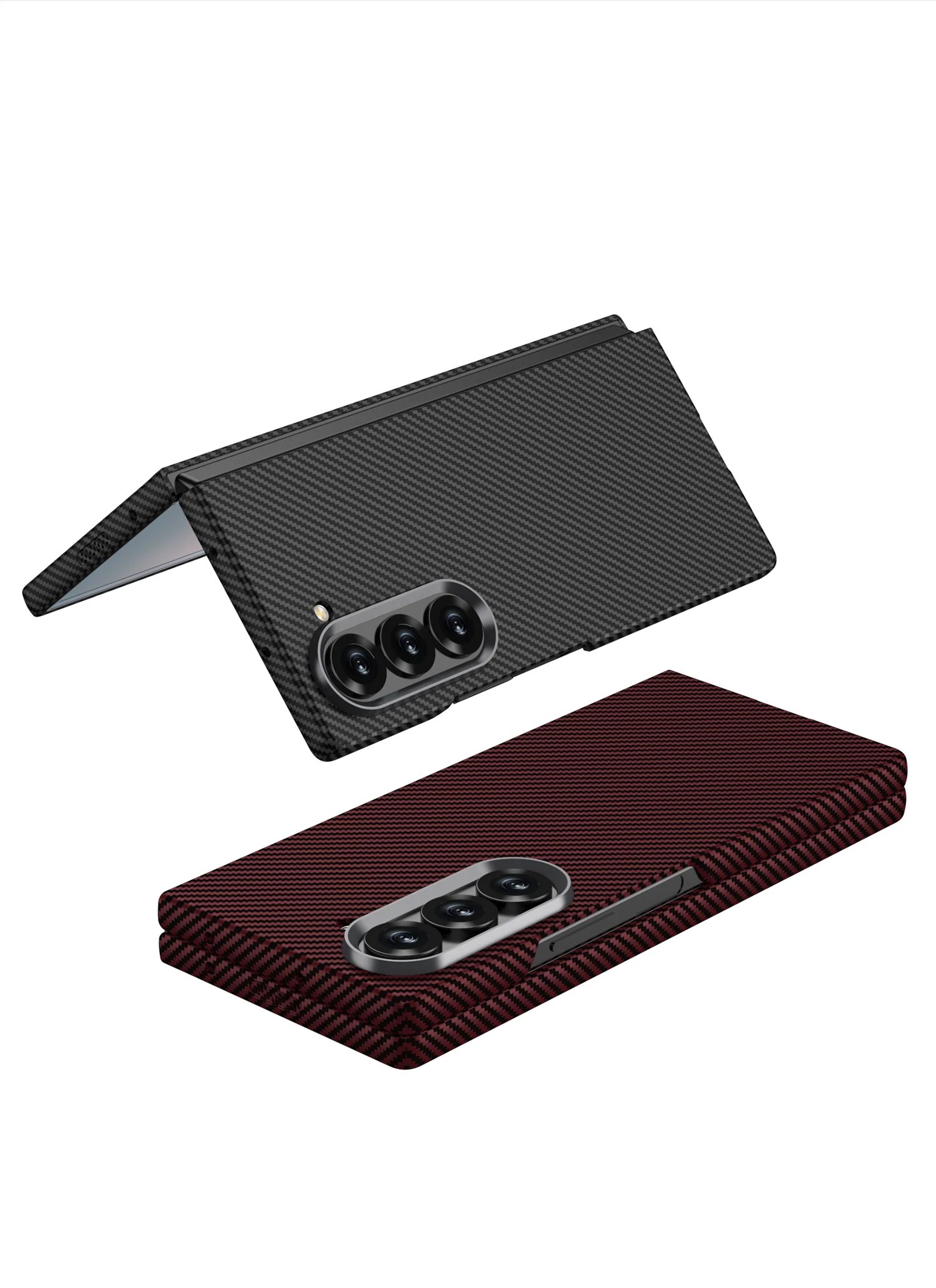 Ultra-thin Carbon Fiber Texture Case For Samsung Galaxy Z Fold 6 Screen Glass Pr