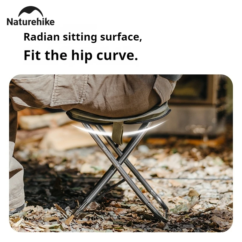 Folding Camping Chair Portable Multifunctional Fishing Outdoor Stool Seat Bearing 180kg