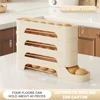 4Layers Fridge Egg Storage Box Automatic Rolling Eggs Holder Rack Ladder Style Refrigerator Eggs Dispenser Egg Organizer Holder 5