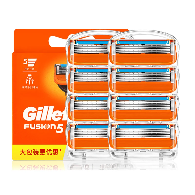 Gillette Fusion5 Recharges De Lames De Rasoir Pour Homme, 11 Recharges De Lames, Avec Cinq Lames