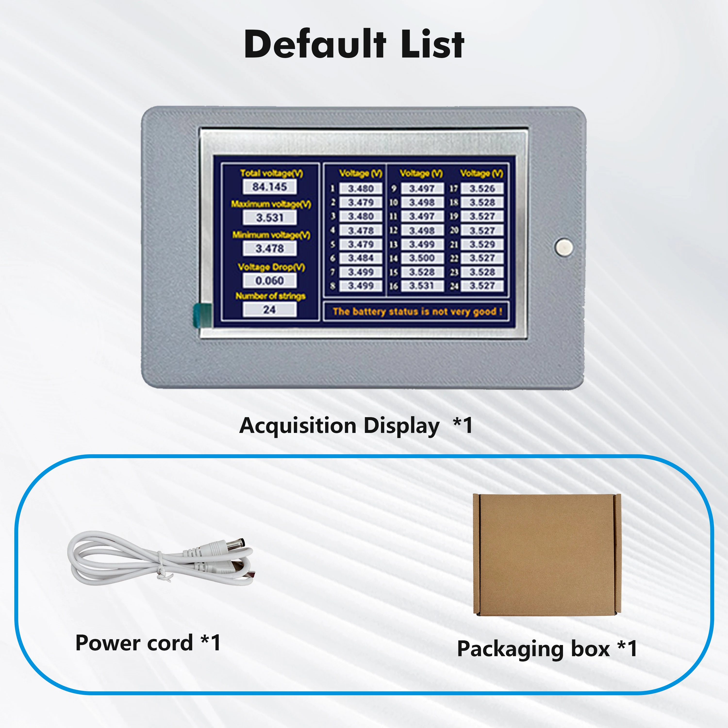 Enhanced Voltage Display Screen with Protective Case