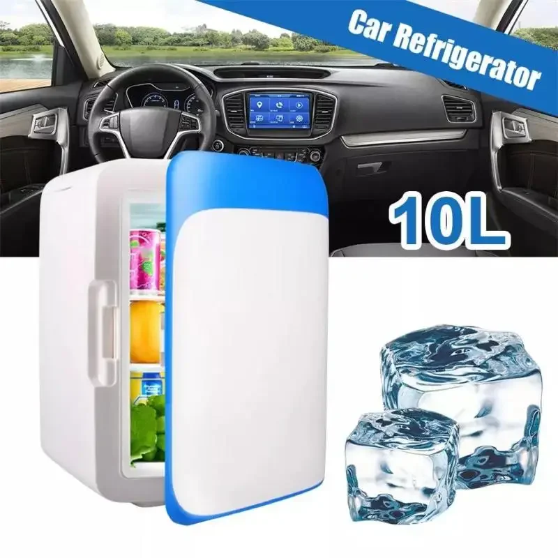 

10L Car Home Mini Refrigerator Fridges 12V/220V Portable Food Drink Cooler Outdoor Pinic Food Cooling & Warming Keep fresh