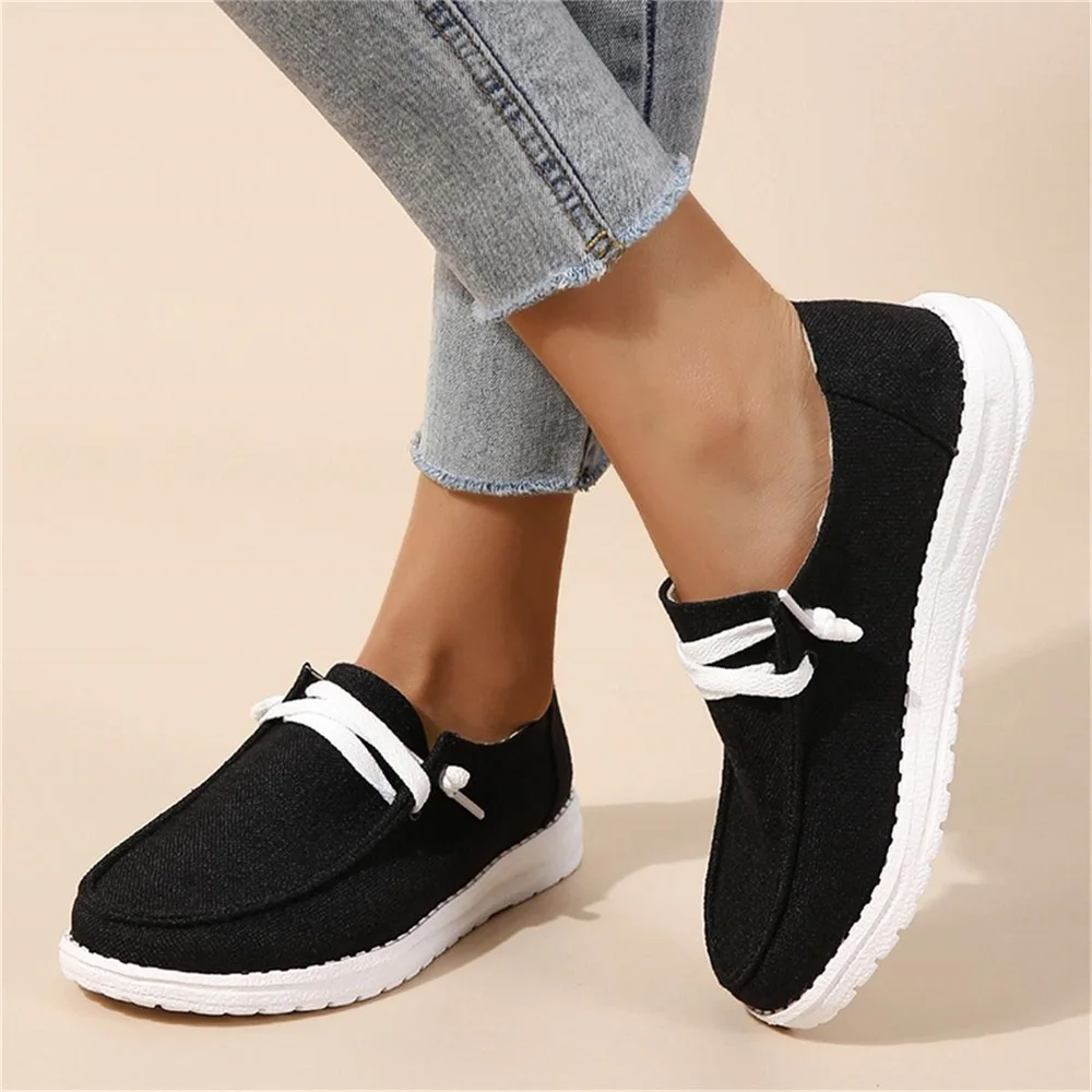 Large-Sized Flats Women 2025 All Season Daily Ladies Breathable Slip On Comfy Loafers 36-43 Outdoor Walking Running Sneakers 3