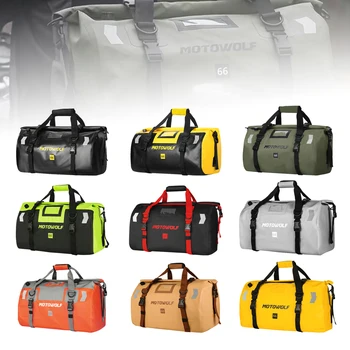 Motorcycle Waterproof TailBag Travel Outdoor Dry Luggage Roll Pack Bag 20/66/100L Motorbike Luggage Backpack Motorcycle Seat Bag 1