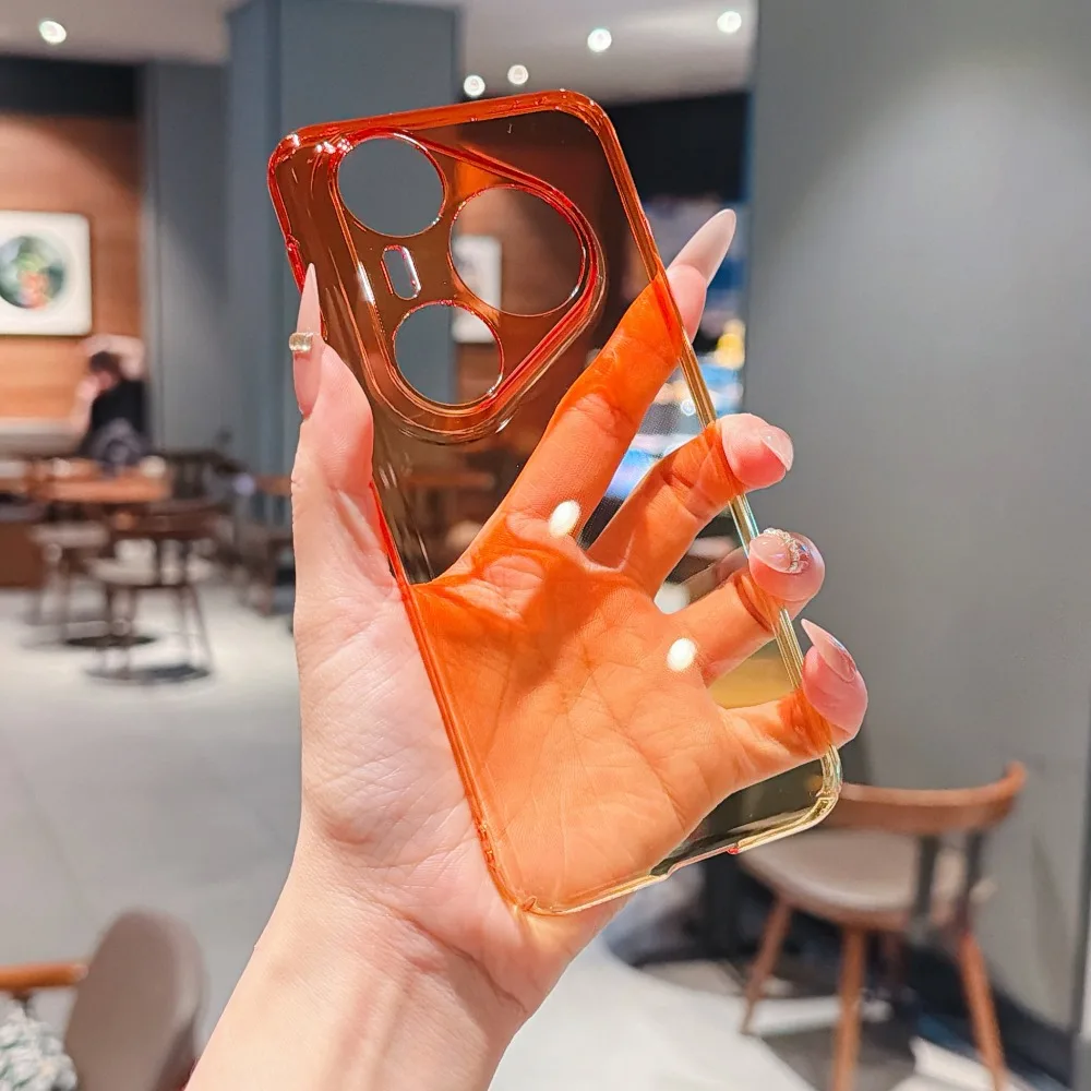 Slim Hard PC Anti-Yellowing Gradient Transparent Phone Case with Drop Protection