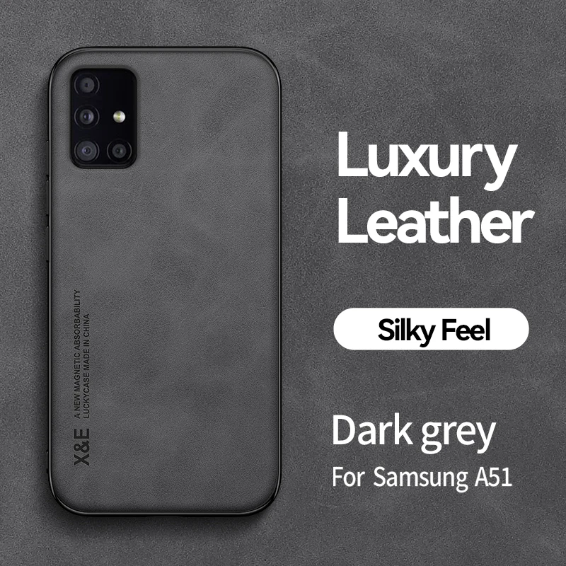 Luxury Soft TPU Leather Magnetic Car Holder Phone Case - Elegant Back Cover