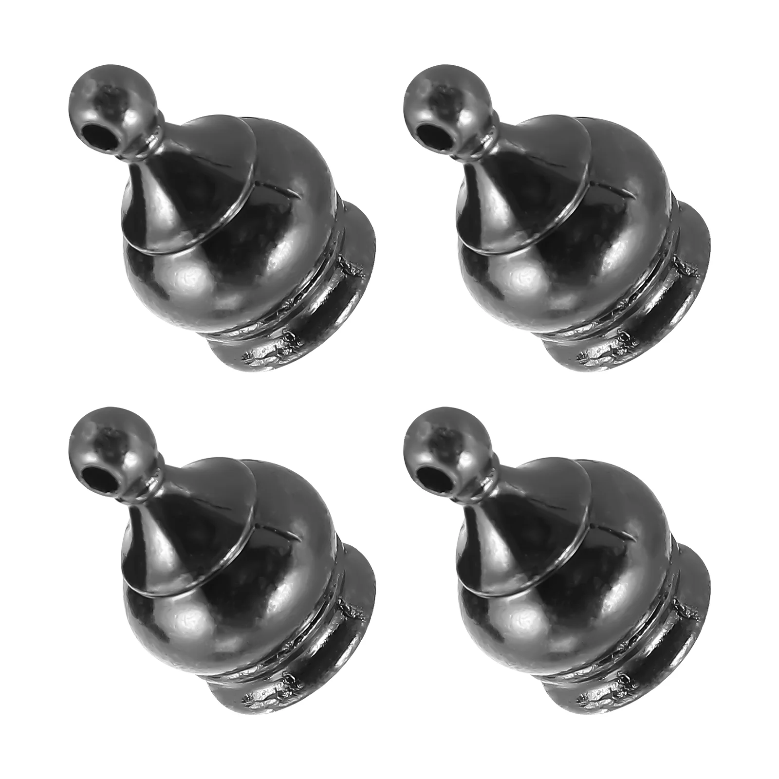 

4 Pcs Shade Knob Finial Decor Black Floor Lamp Head Light Accessory Decoration for Zinc Alloy